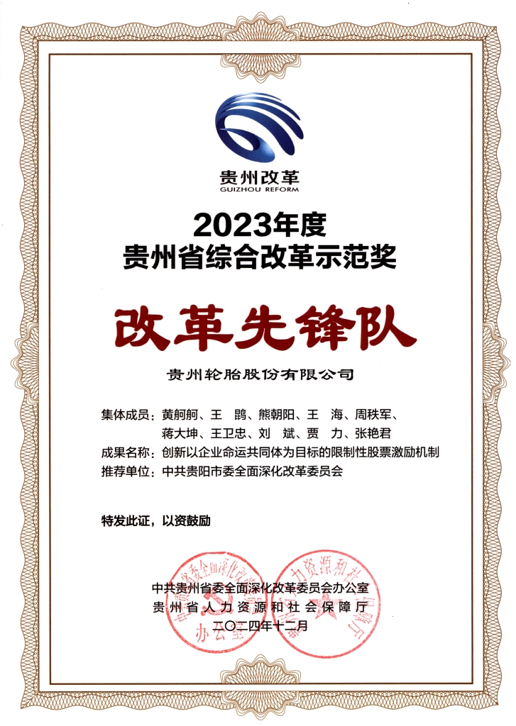 2023年度jbo竞博省综合改革示范奖 改革先锋队